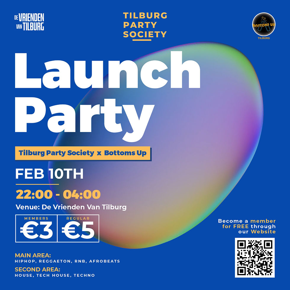 Launch Party - Tilburg Party Society x Bottoms Up