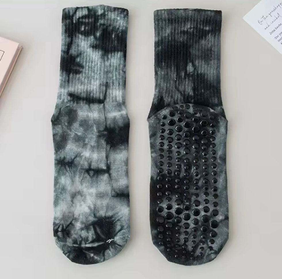 Thumbnail: Tie-Dye Pilates Mid Leg Socks