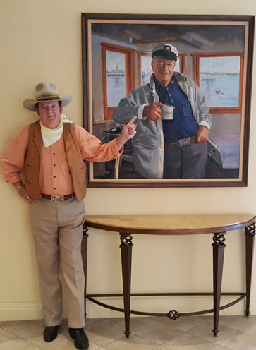 Jeffrey Wayne Sutheland with John Wayne Portrait