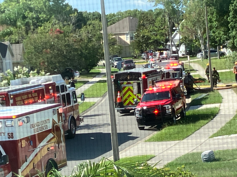Firetrucks on Bradwell Drive