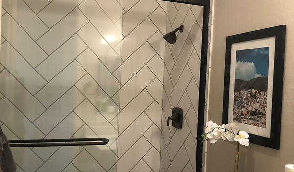 Bathroom tile installation