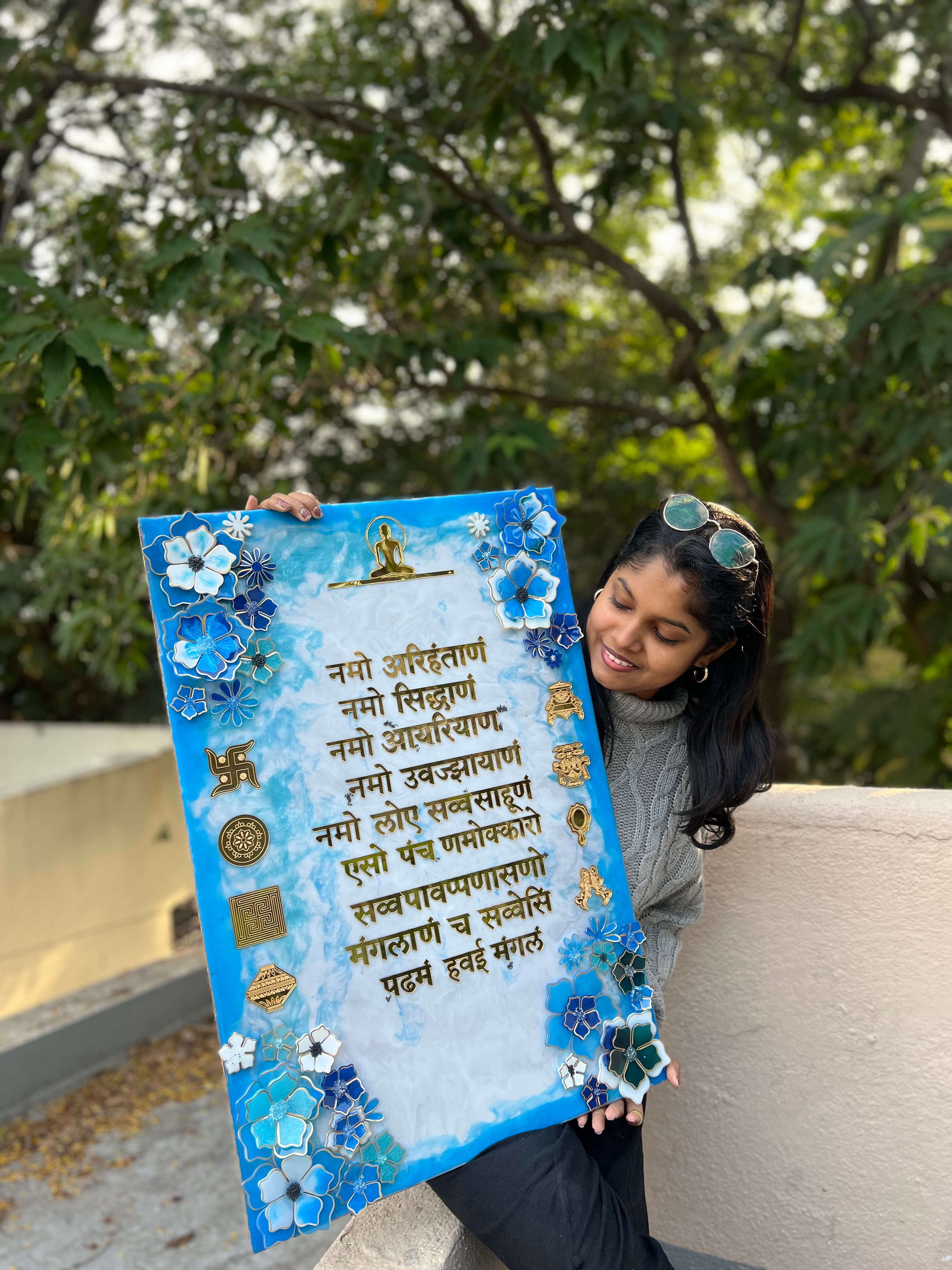 Navkar mantra frame 24 inch x 36  inch 