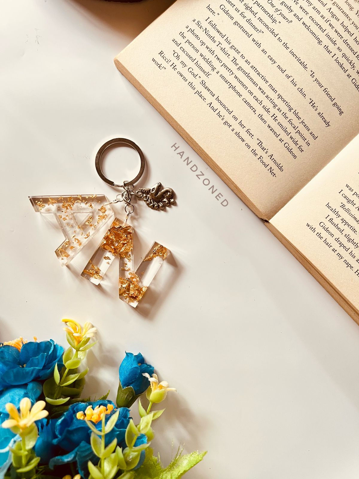 Couple letter keychain