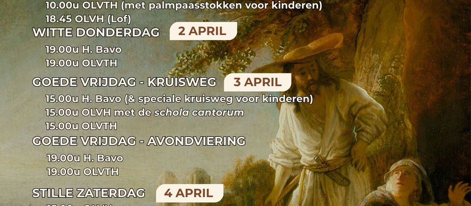 Goede Week en Paasvieringen