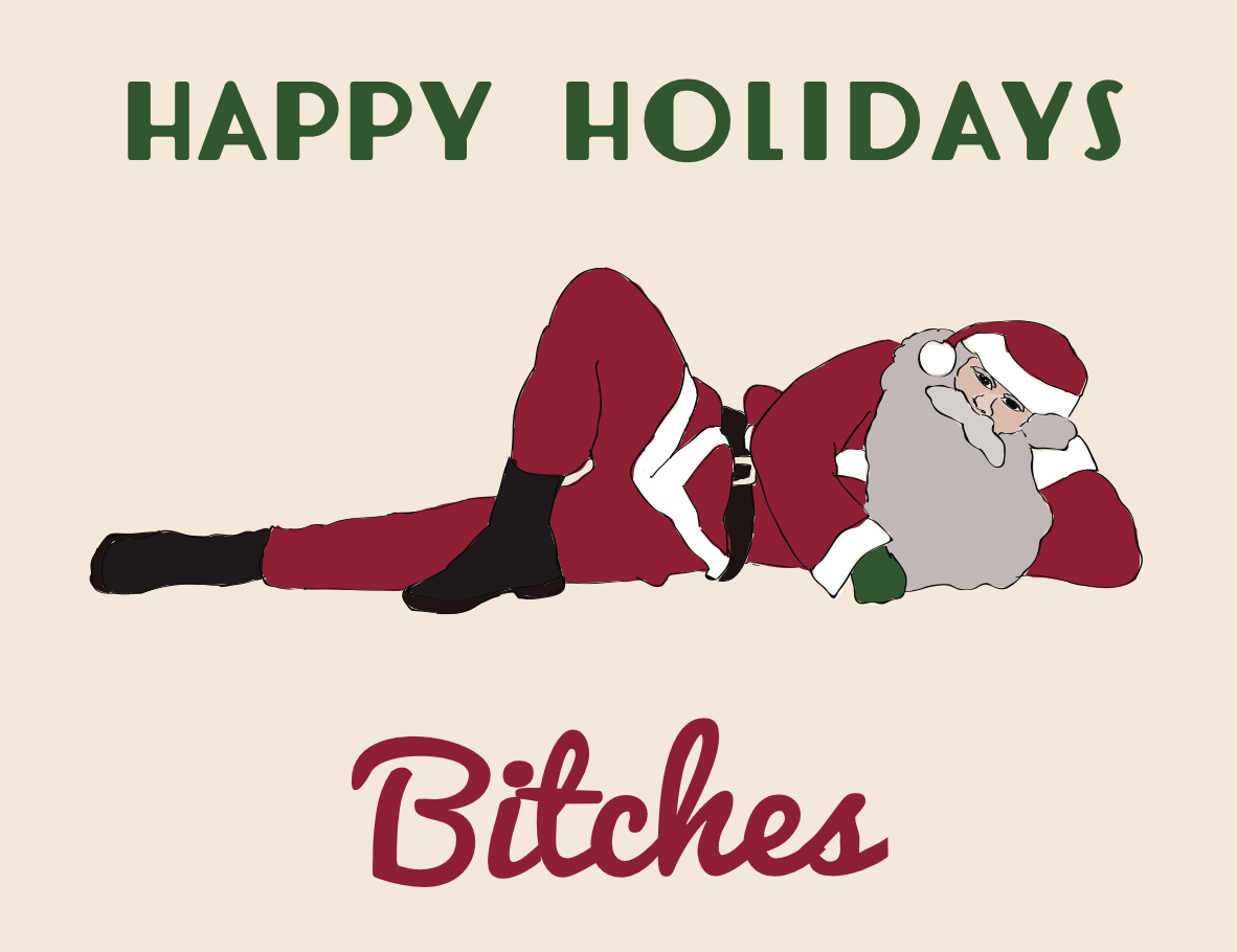 Happy Holidays Bitches Holiday Card
