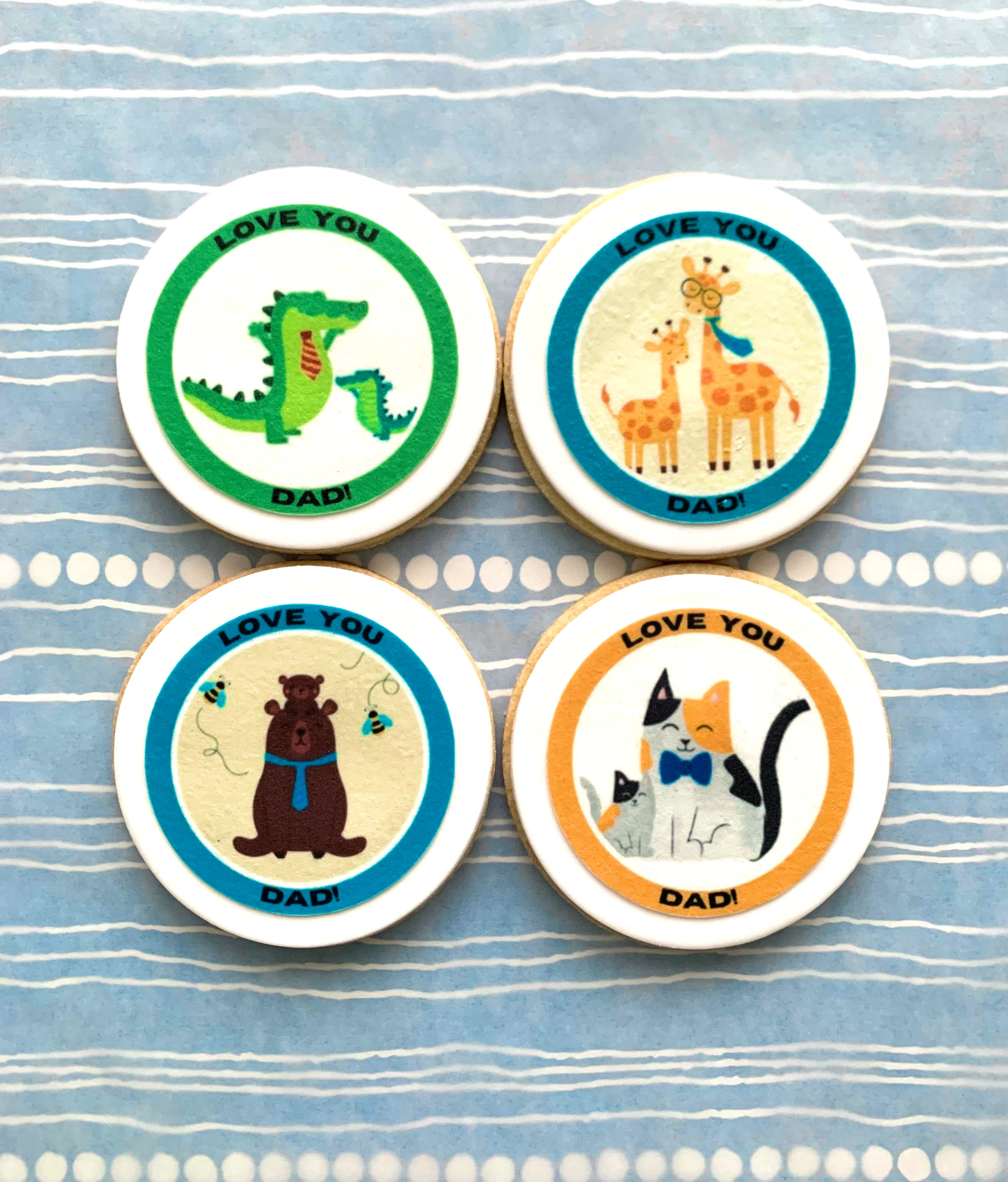 Animal Love You Dad Cookies