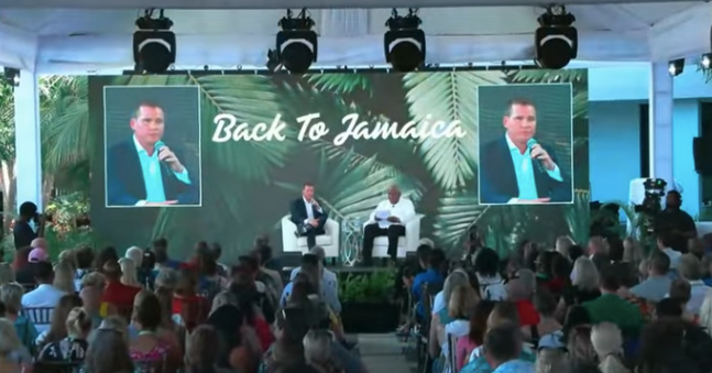 Adam Stewart at Sandals Dunn's River for the Back To Jamaica event after Hurricane Melissa