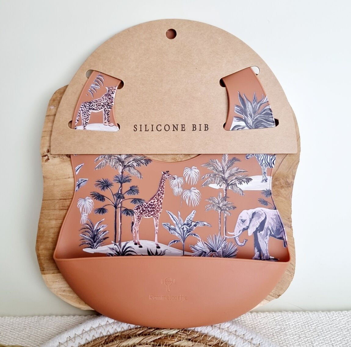 Bavoir Silicone Jungle - Rouille