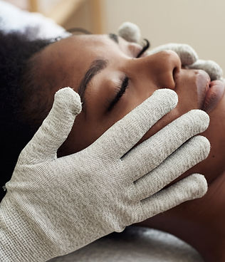 Face rejuvenation with the help of microcurrent therapy Lymphatic drainage massage Micro s