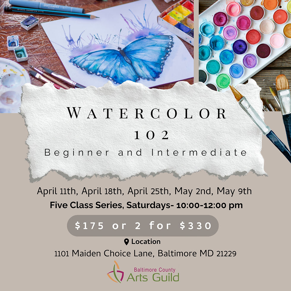 Watercolor 102 : 5 week workshop (Beginner and intermediate)