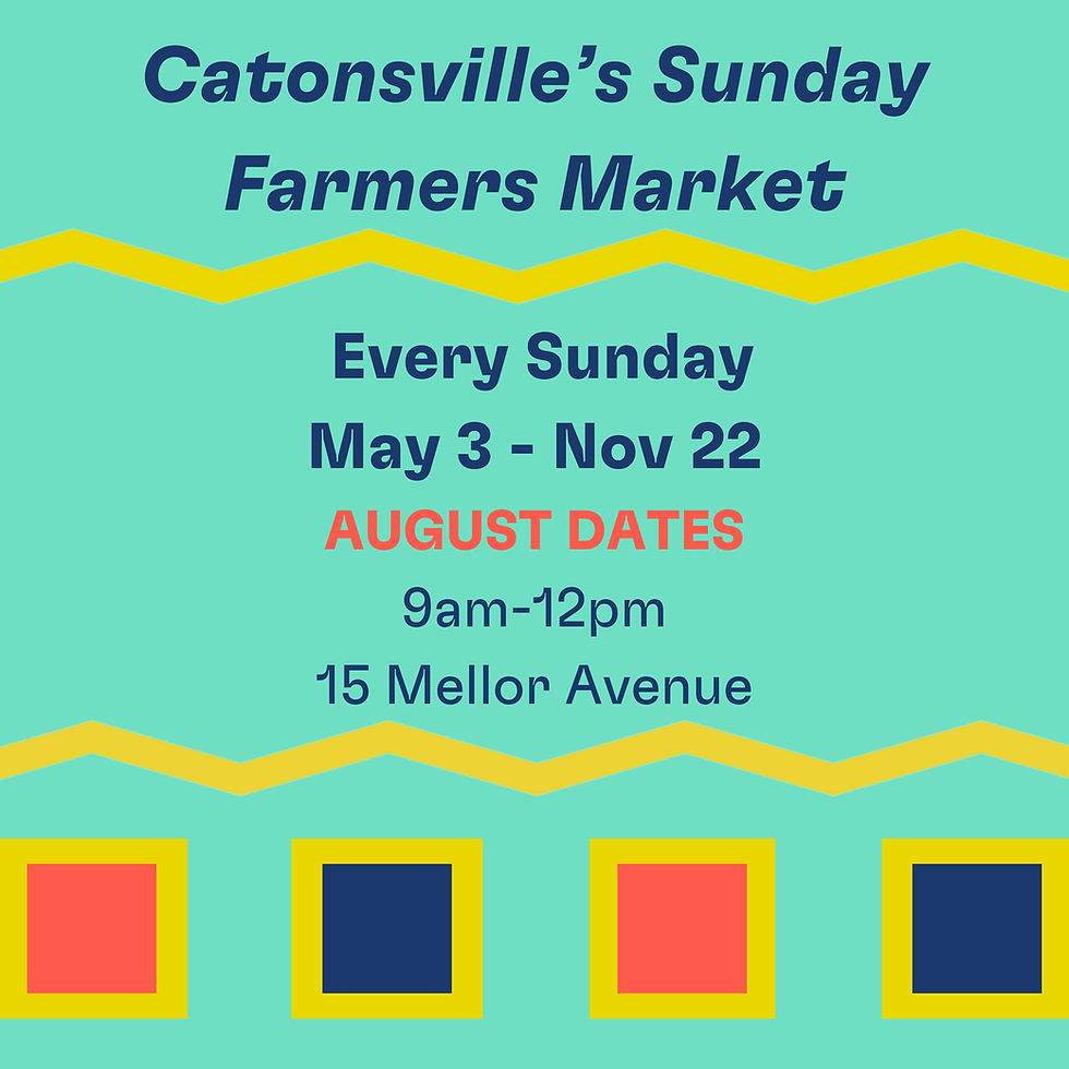 AUGUST - Artist Vendors at the Farmers Market!