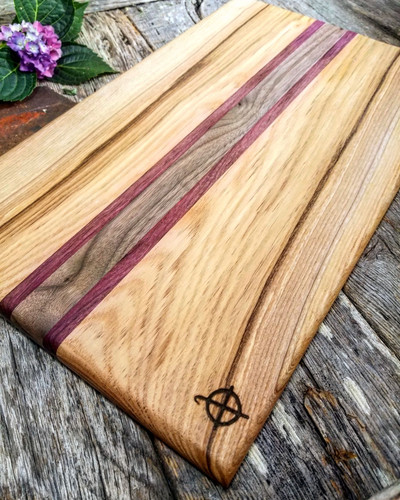 Ash, Purpleheart & Walnut | Compass Woodworks Co