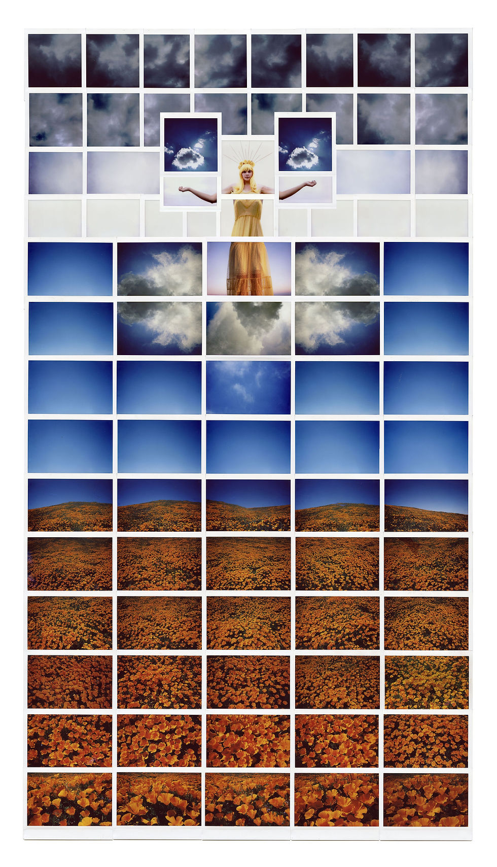 "Rising Above The Storm" Fuji Instax Analog Film Collage Mosaic by Film Collage Artist. Erin Delsigne