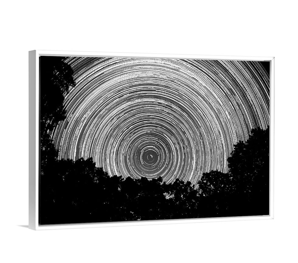Thumbnail: Midwest Polaris Star Timelapse Black and White Photograph