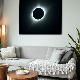 Square solar eclipse totality fine art metal photography print