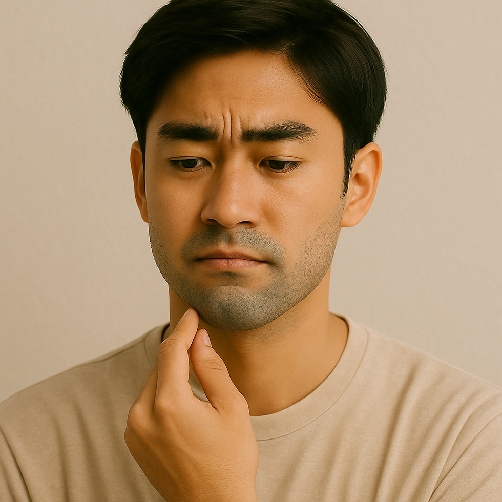 青ひげに悩んでいる男性