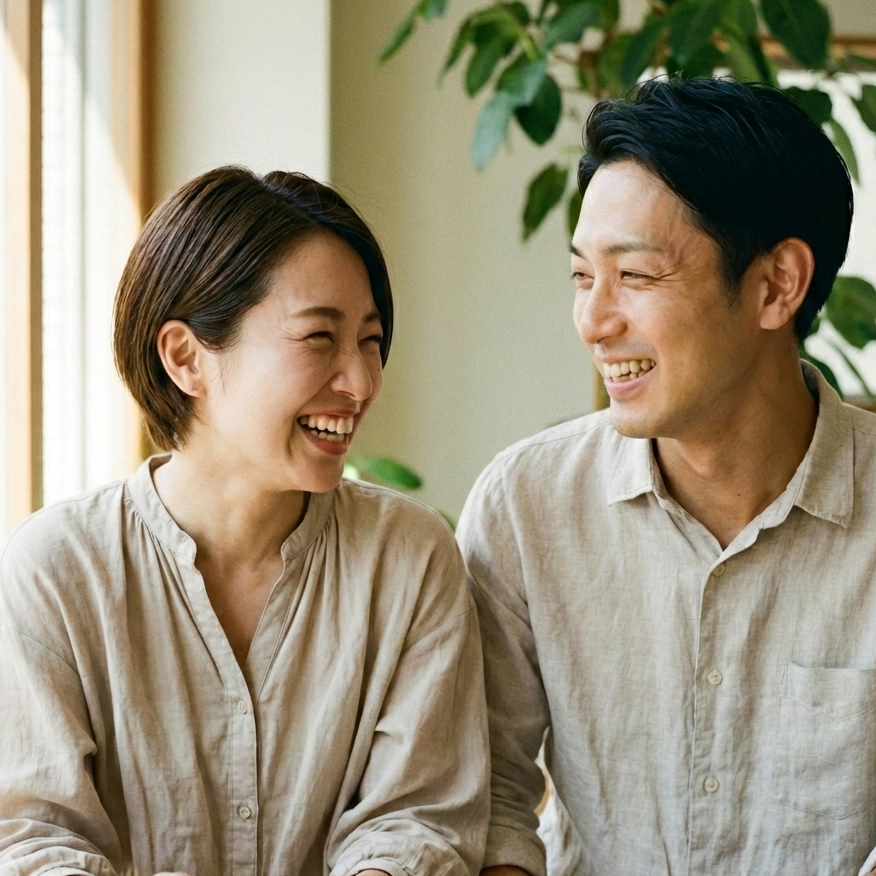 奥様と笑顔でツーショット