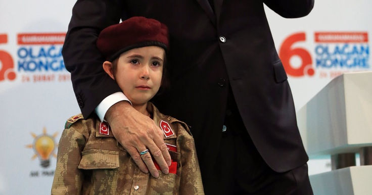 Turkey's Erdogan tells crying girl, 6, she'd be honored if killed in battle: report