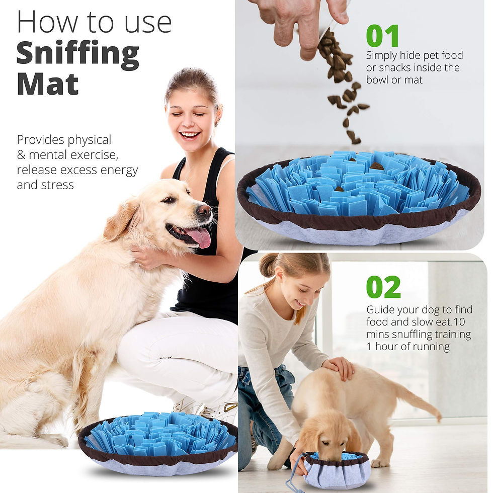 Thumbnail: Adjustable Snuffle Foraging Mat Dog Mental Puzzle Interactive Toys Stress Relief