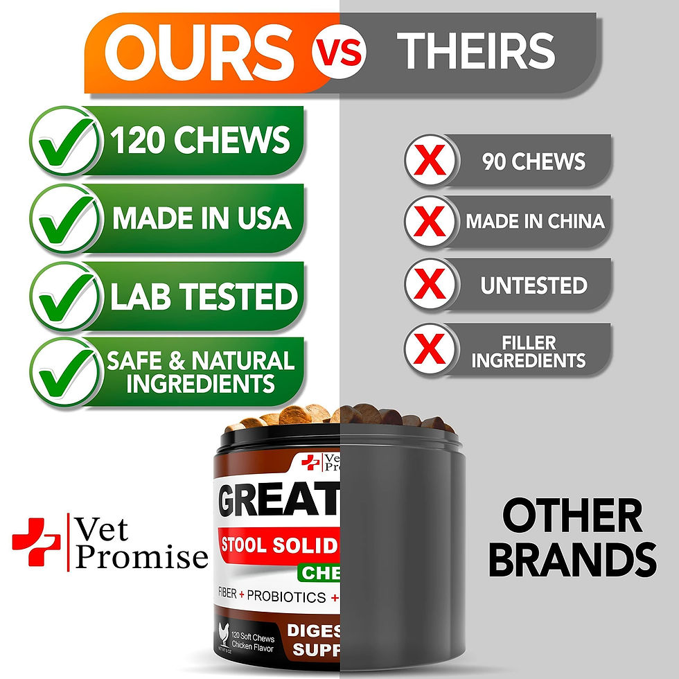 Thumbnail: Great Poop Probiotics for Dogs Dog Stool Softener High Fiber for Dogs 120 Chews