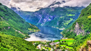  Downloaded View of Geirangerfjord, UNESCO heritage site in Norway