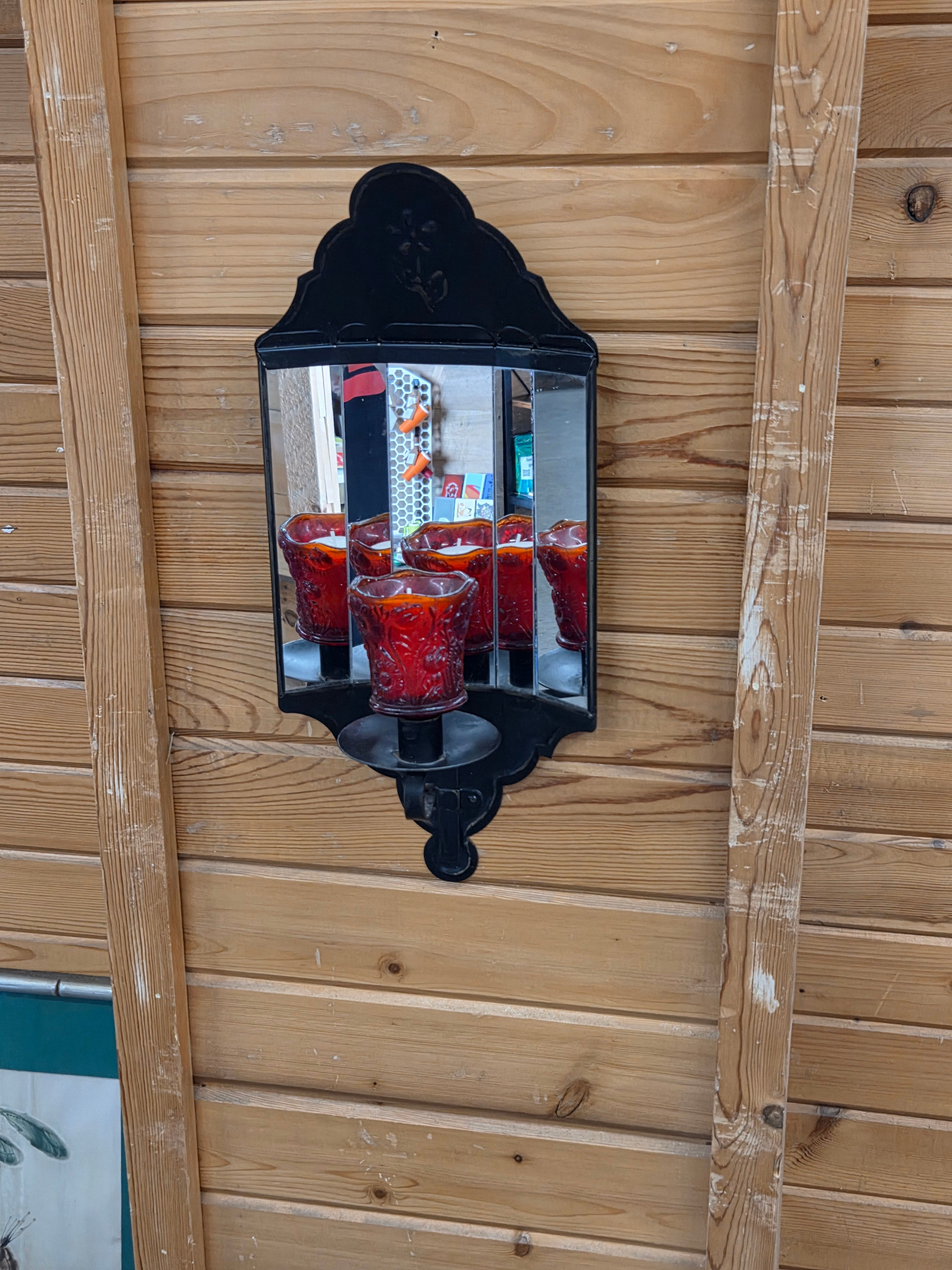 Ruby Glass Votive Holder