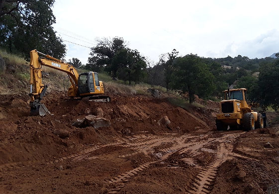 New road and house pad excavation
