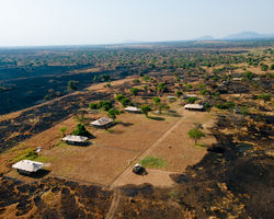 Aerial view of camp