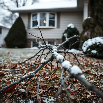 fallen branch on the ground