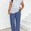 Thumbnail: PLUS Range Blue Frenchy Blouse & Pants Set