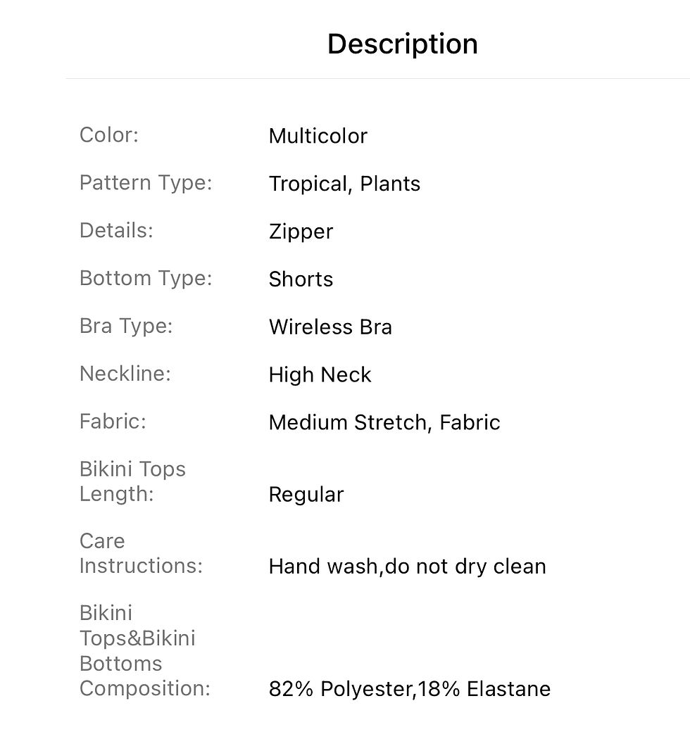 Thumbnail: 2 Piece Tropical Tankini Swim Top & Bottom Set - Double Layered & Padded