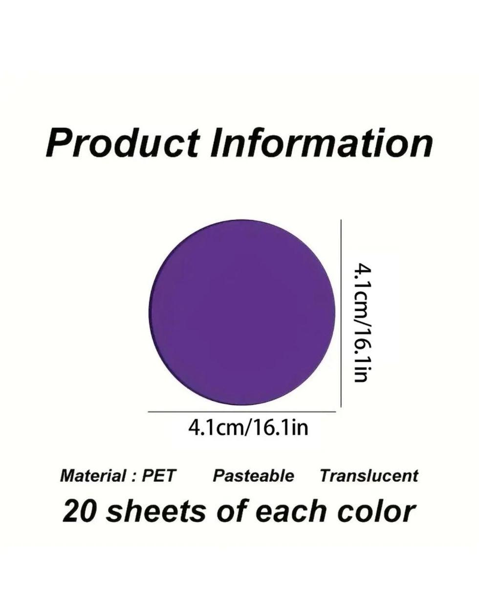 Thumbnail: 160pcs Round Semi-Transparent Sticky Notes