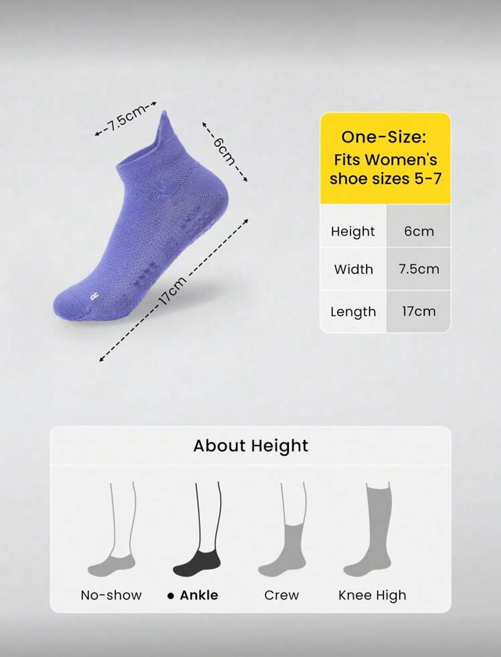 Thumbnail: 3 Pairs Non-Slip Yoga / Dance Socks