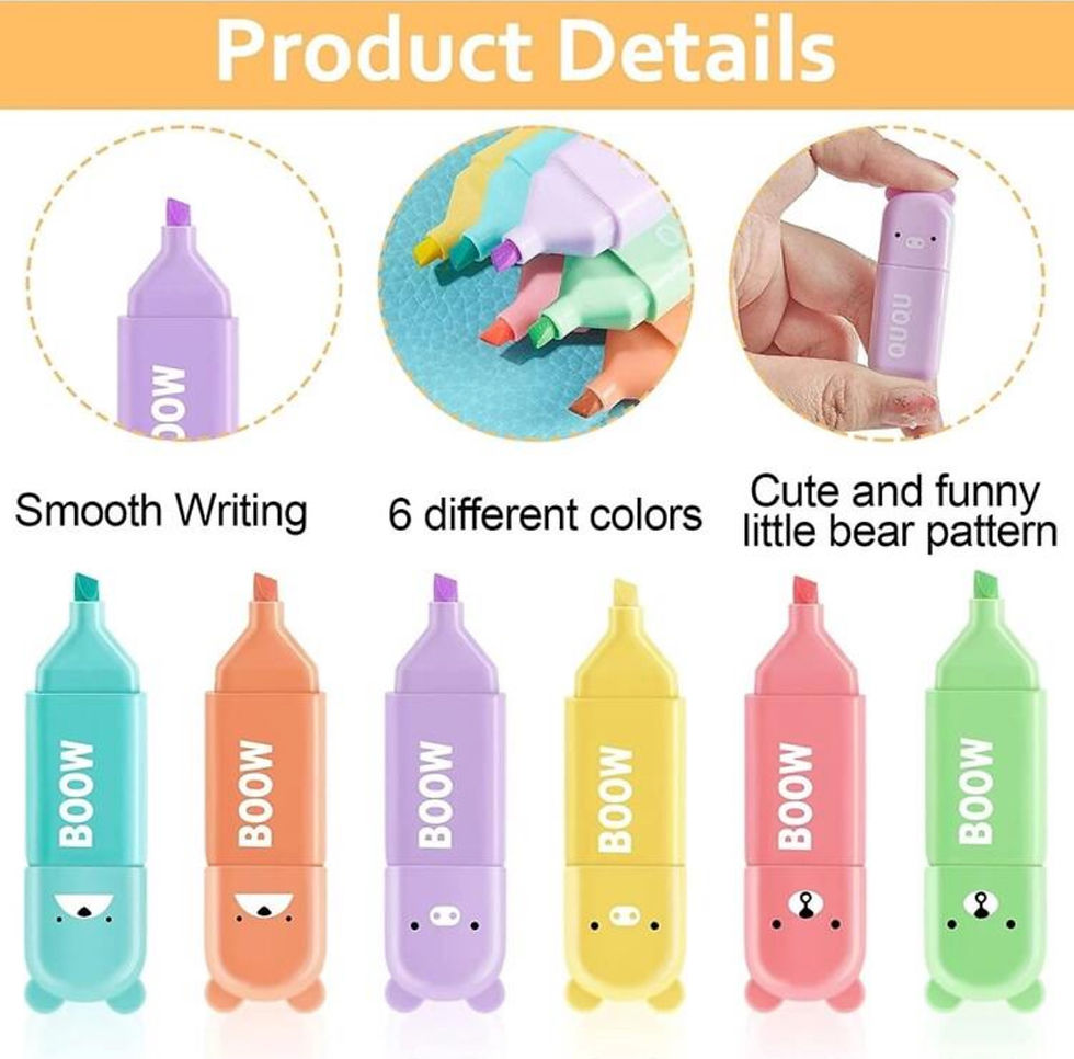 Thumbnail: 6 Cute Mini Bear Highlighters