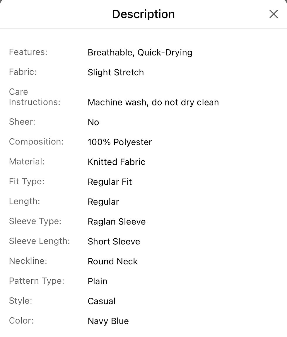 Thumbnail: Mens PLUS Range Navy Blue Breathable Quick Dry Sports Shirt
