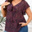 Thumbnail: PLUS Range Floral Front Knot Blouse