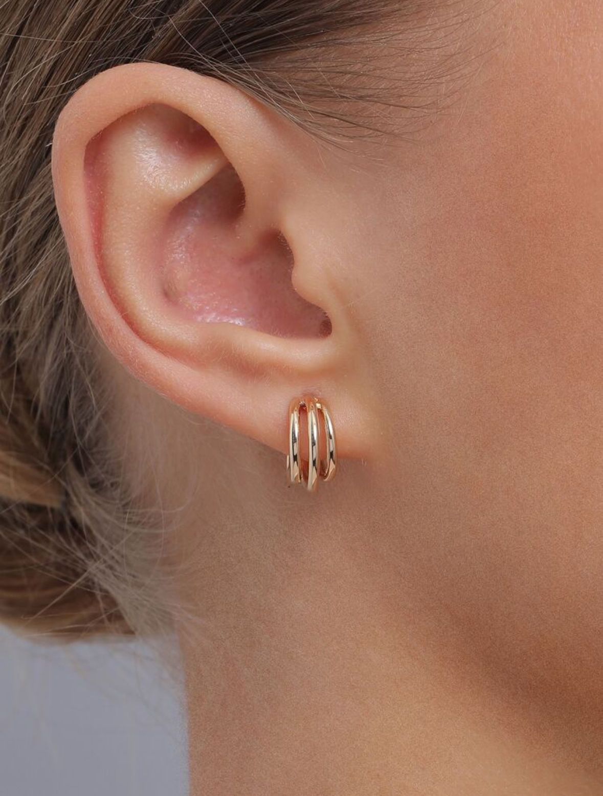 Minimalist Gold Open Hoop Earrings