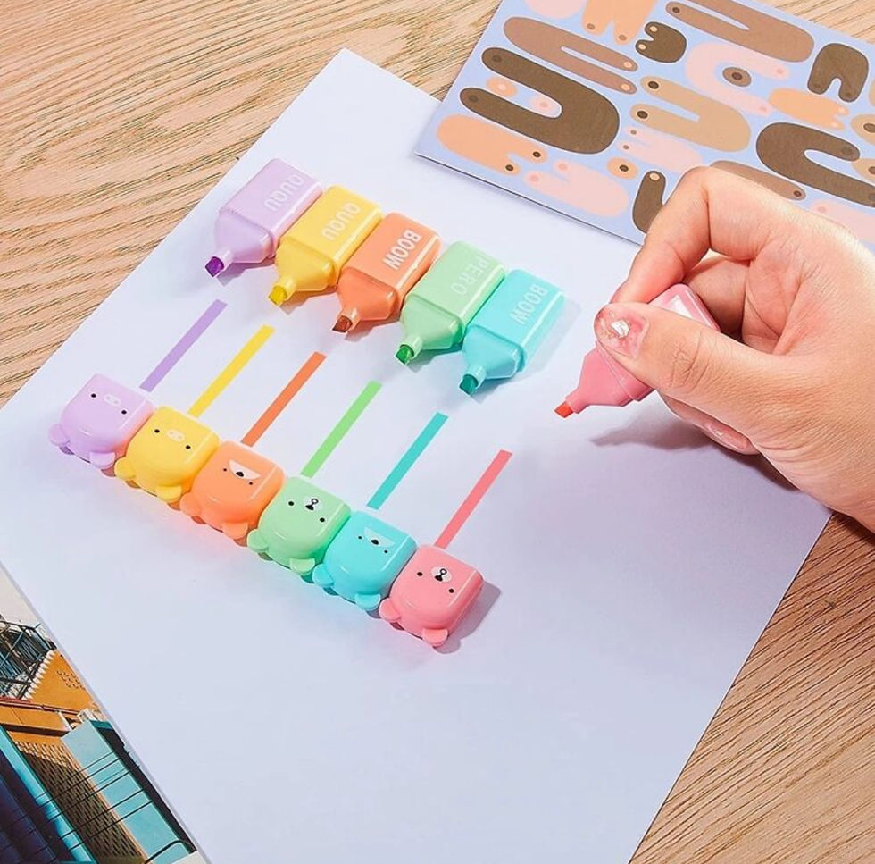 Thumbnail: 6 Cute Mini Bear Highlighters