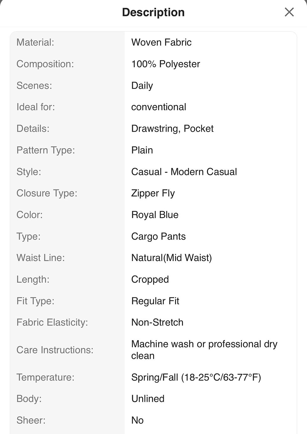 Thumbnail: Men’s Dusty Blue Cargo Pants