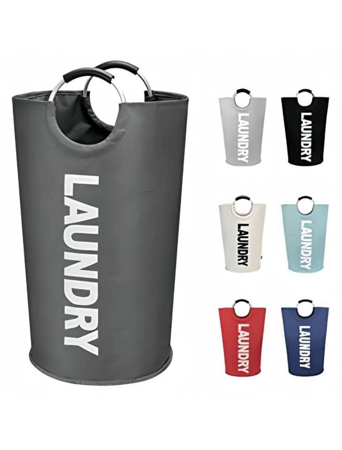 92lt Large Gray Laundry Basket