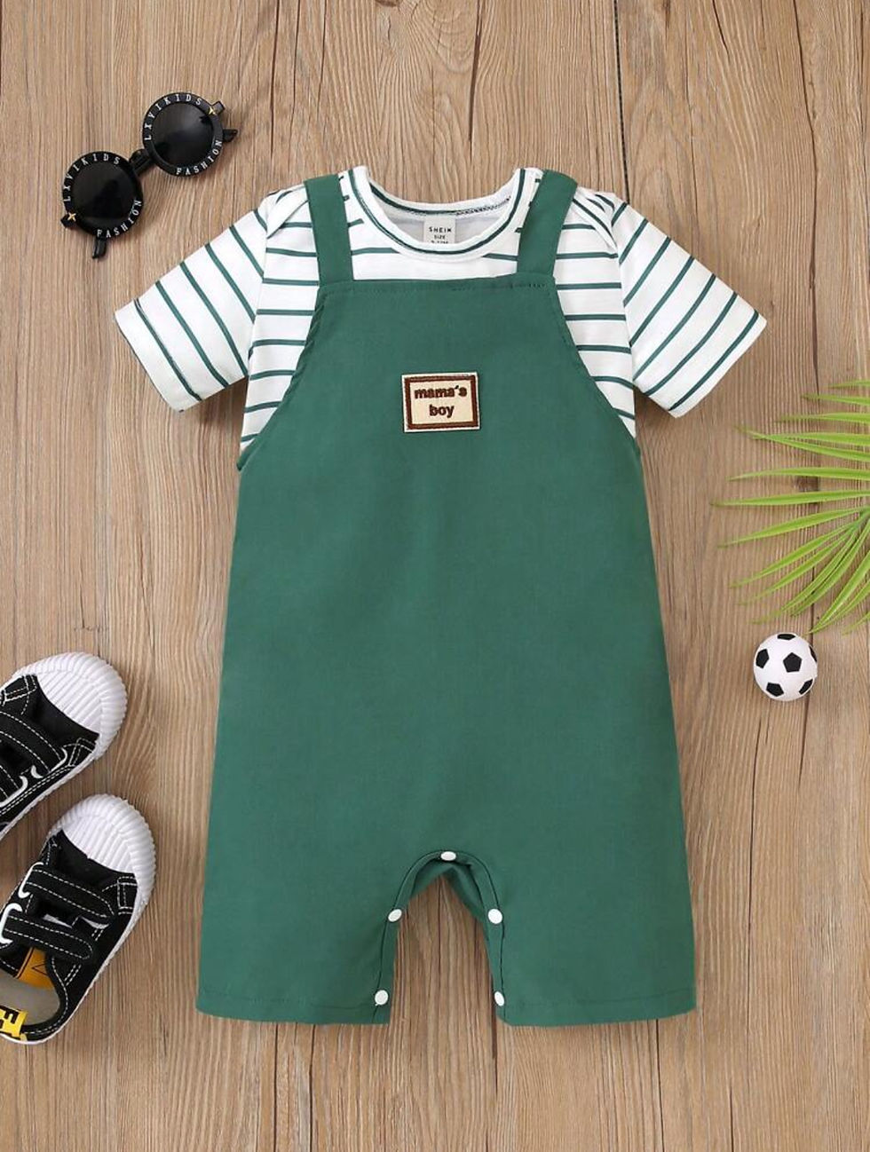 Thumbnail: Green Striped 2 Piece Set