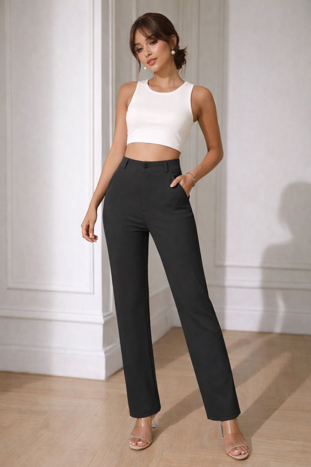 City Chic Straight-Leg Pants 