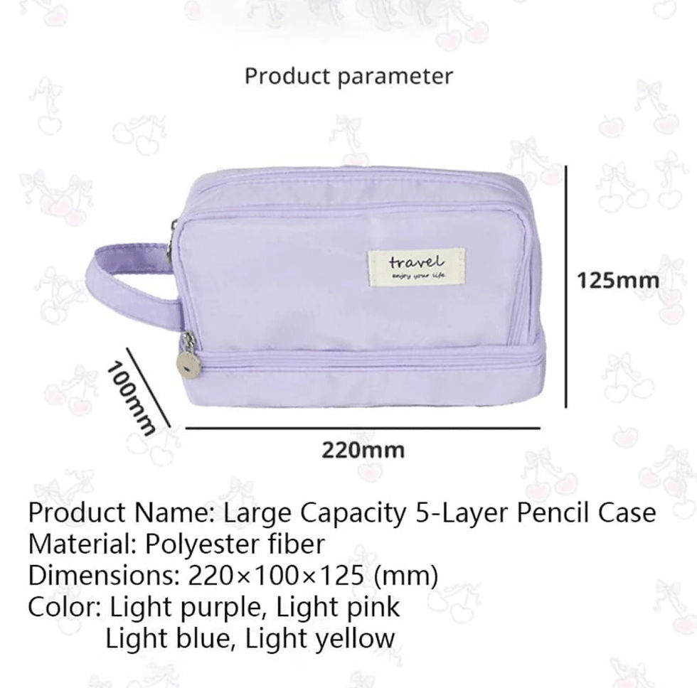 Thumbnail: Large Purple Pencil Bag