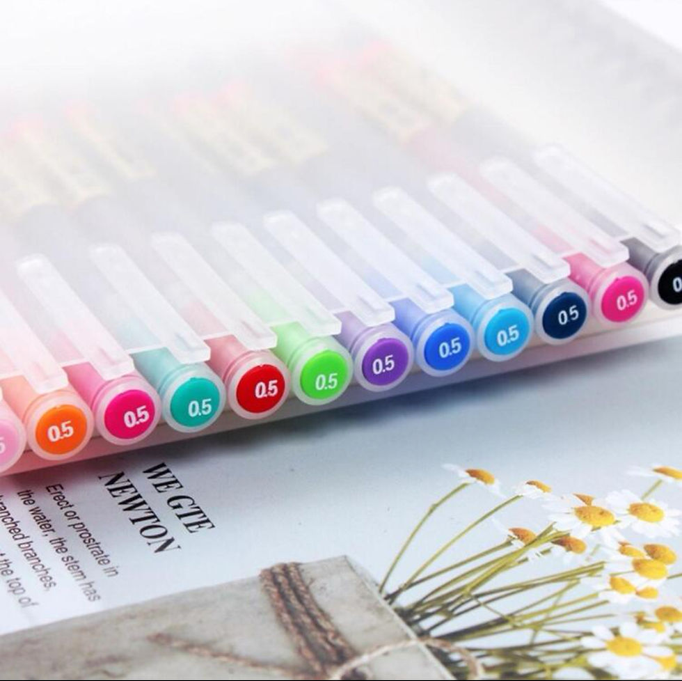 Thumbnail: 12 Colours Quick Drying Pen Set 0.5mm