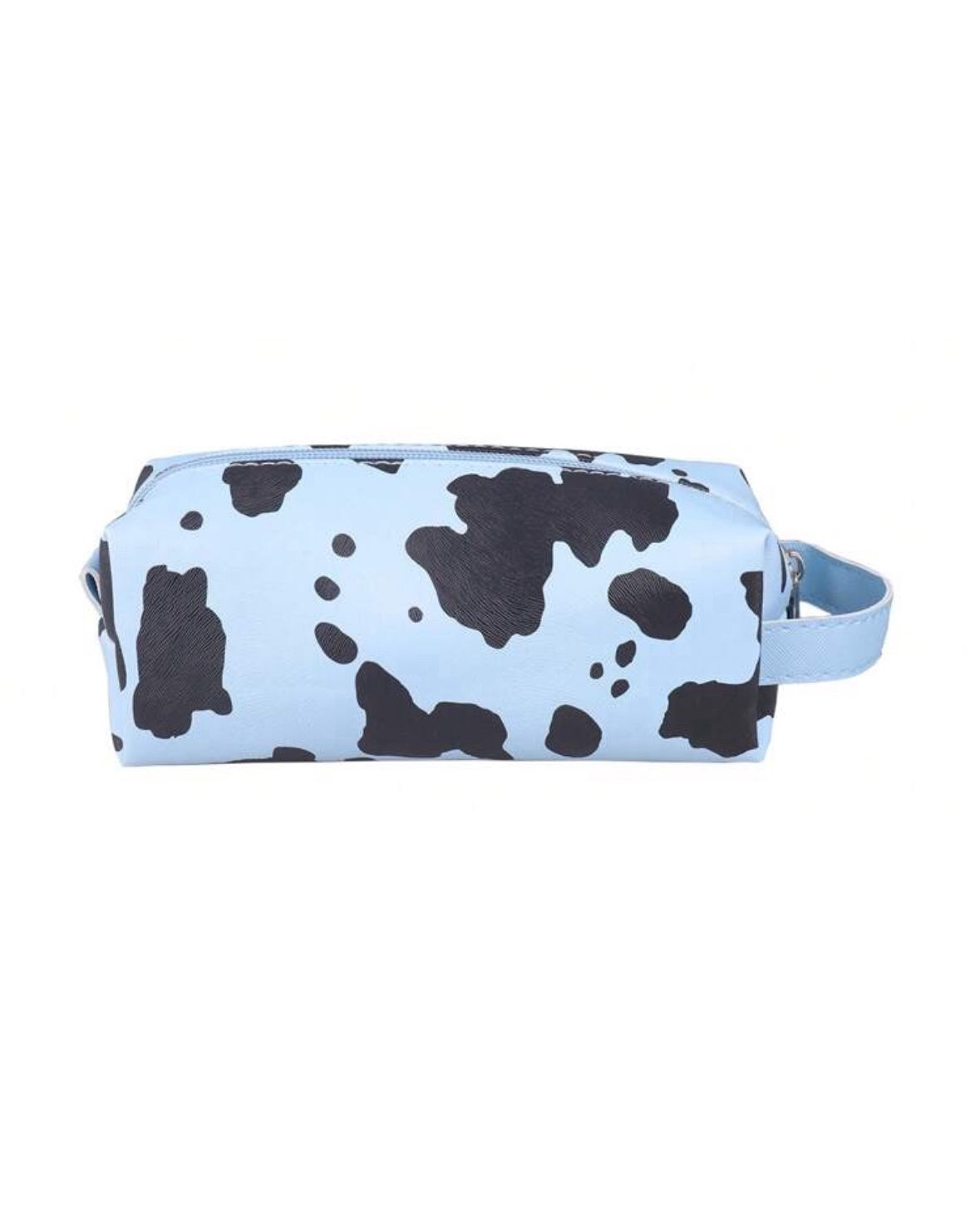 Blue Cow Print Waterproof Pencil Bag