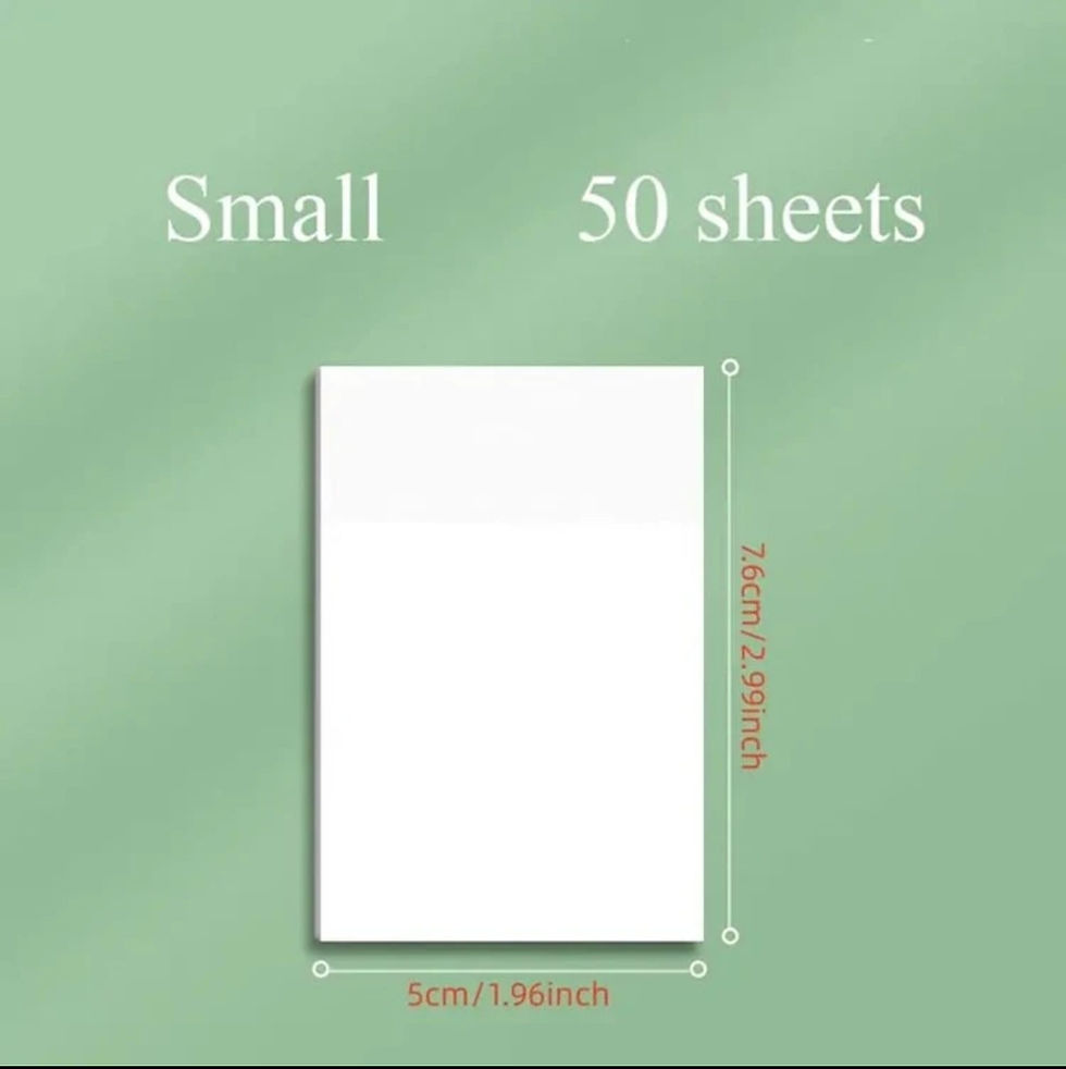 Thumbnail: 50 Sheets Sticky Notes - Clear Transparent Small