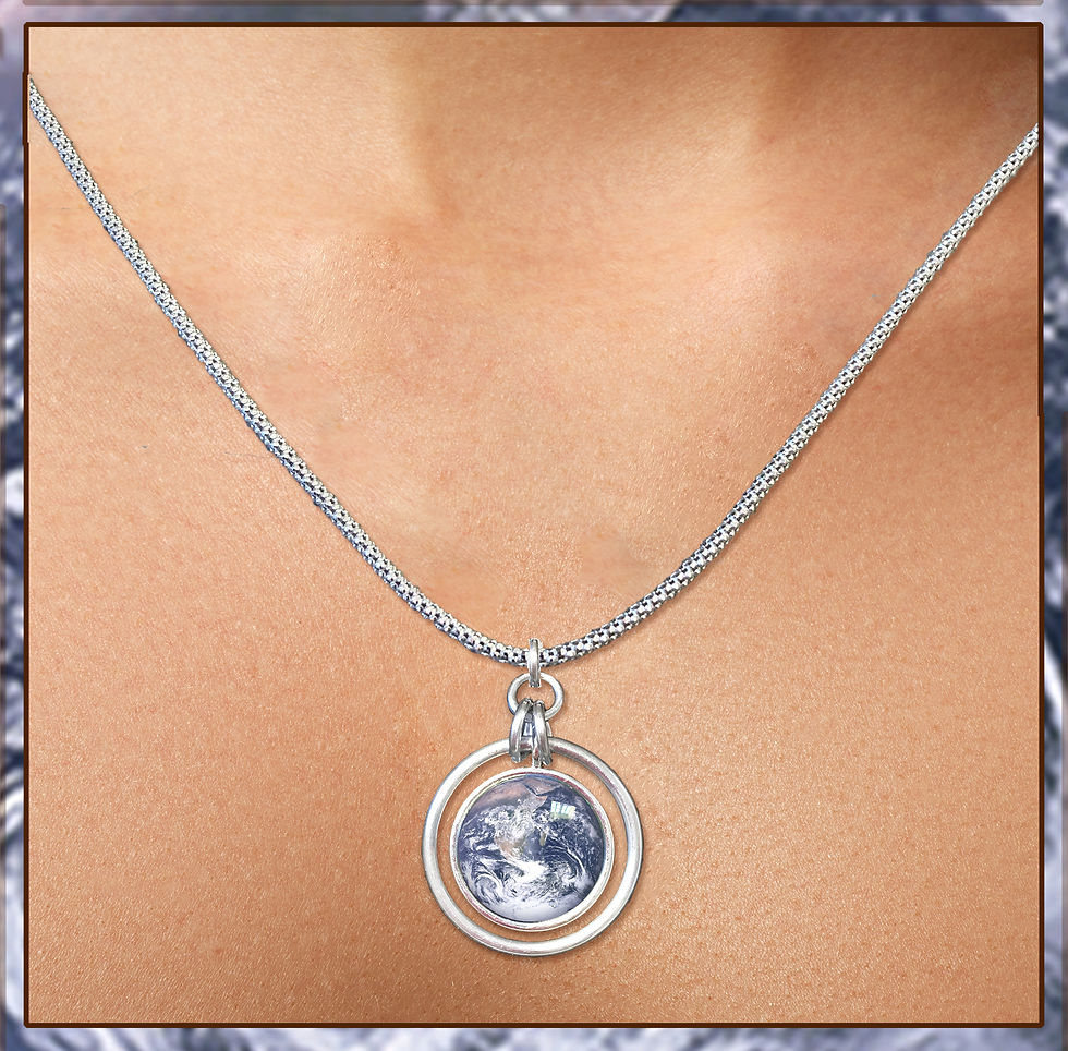 Thumbnail: Earth Hoop Pendant and chain