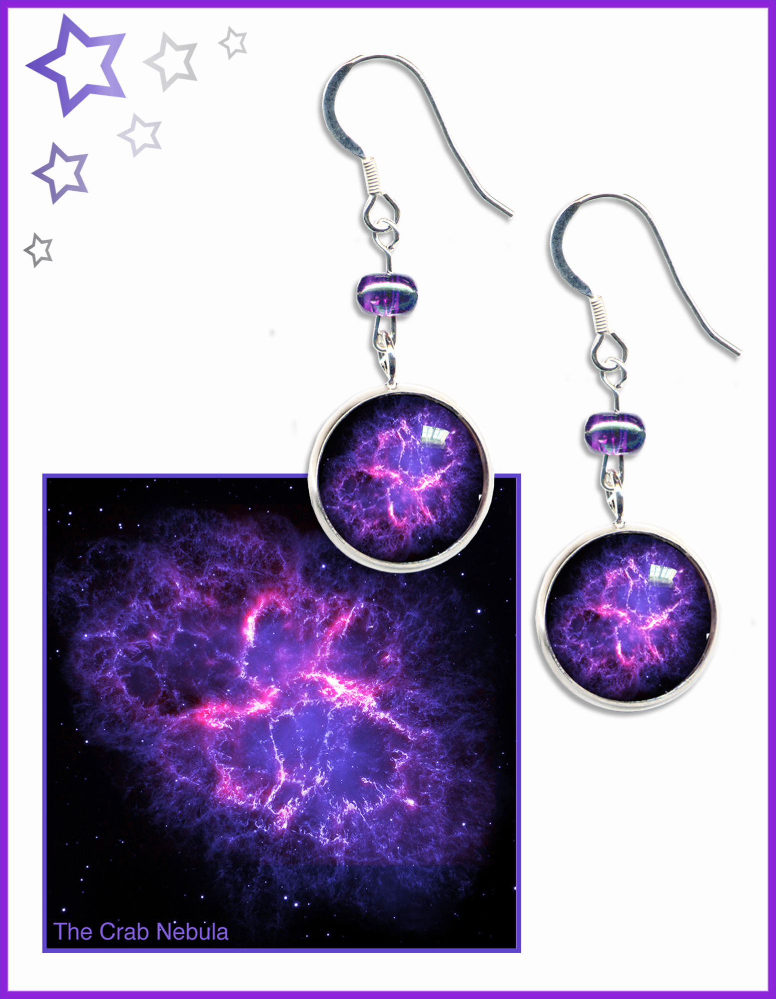 Crab Nebula Earrings