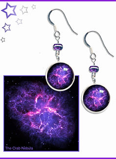 Crab Nebula Drop Earrings