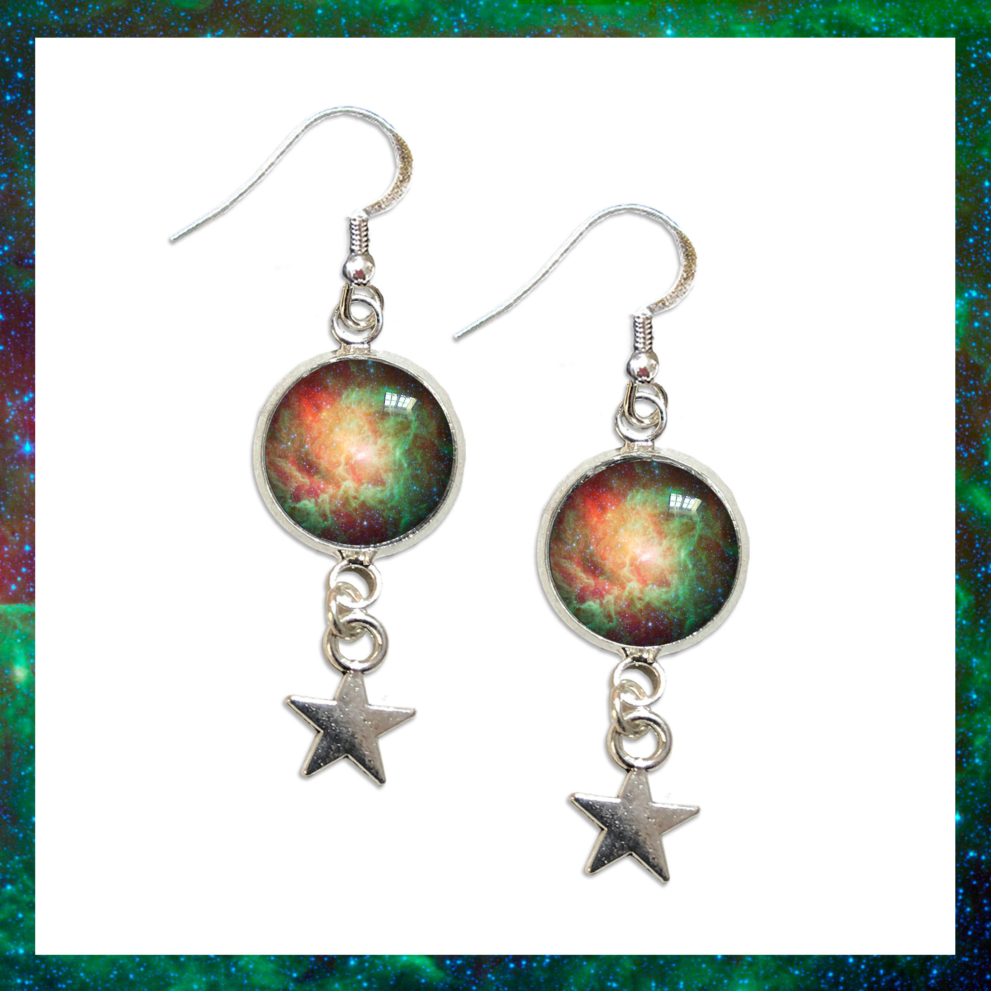 Lagoon Nebula Star Earrings